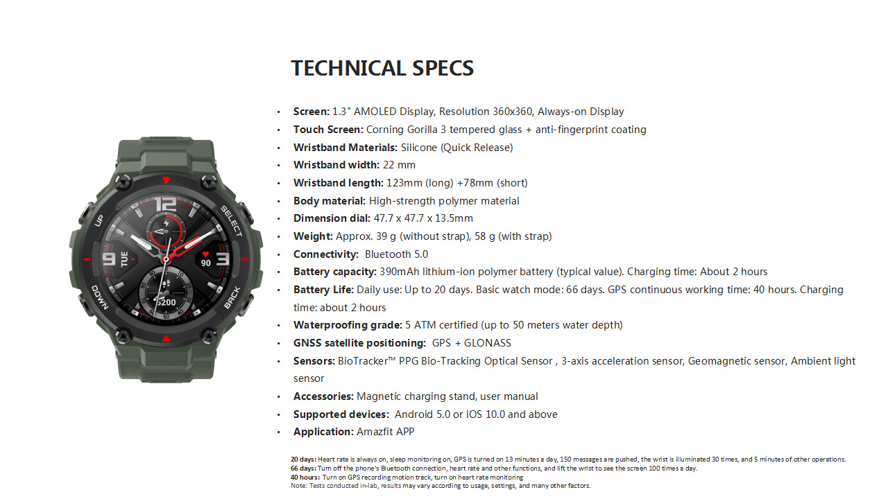 ساعت هوشمند شیائومی مدل Amazfit T-Rex 7